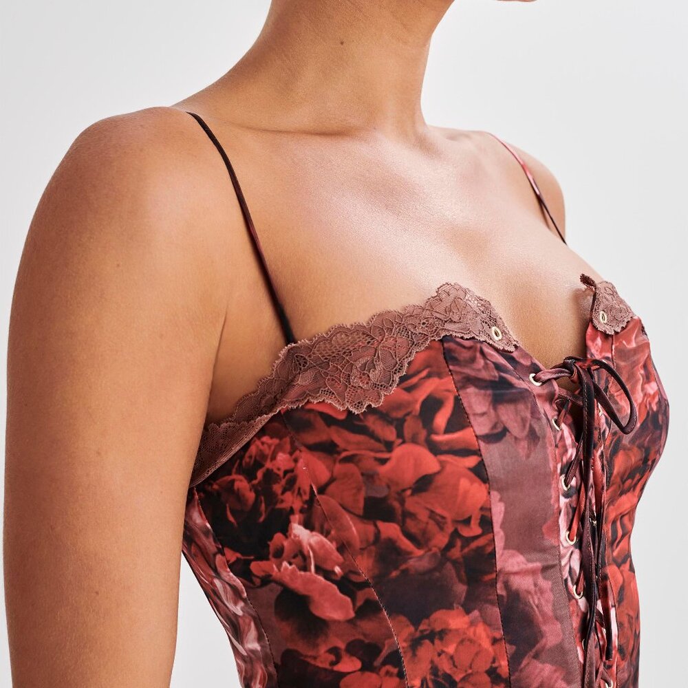 Meshki Makayla Lace Peony Midi Dress: Small - Picture 4 of 10